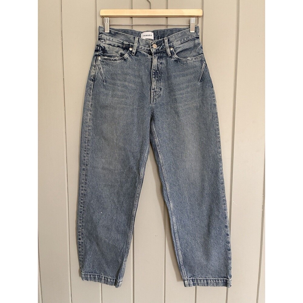 Tanaka The Skate Jean Trousers 25 Mid Blue Japanese Denim Relaxed Tapered